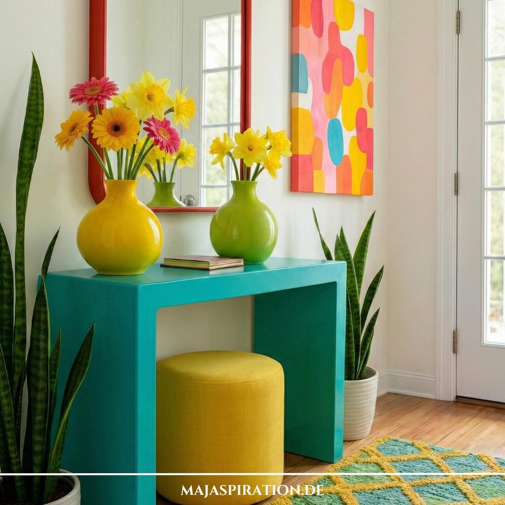 Bunte Sommerdeko Idee für den Flur