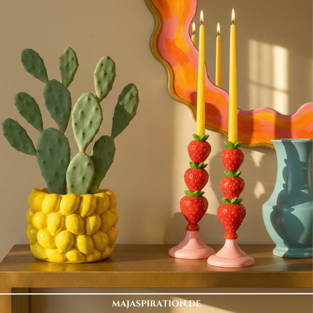 Bunte Sommerdeko Idee für Konsolentische