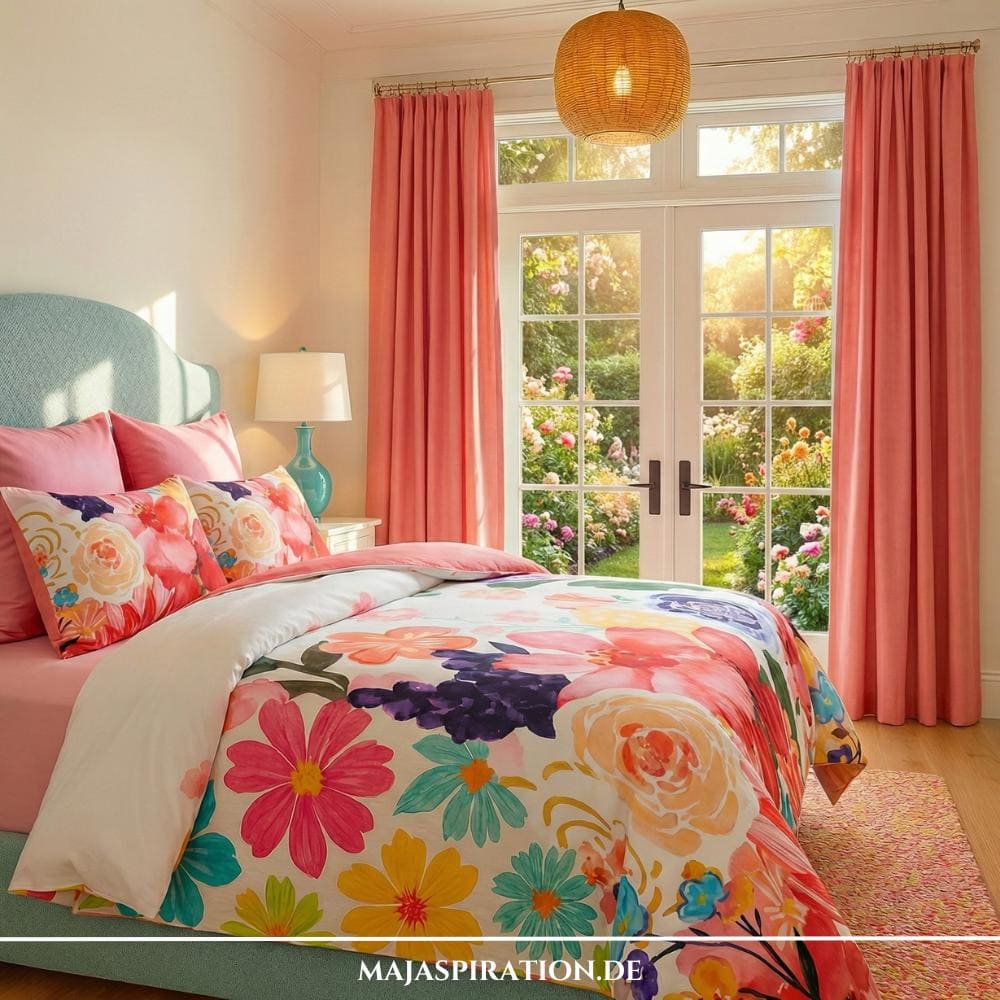 Bunte Schlafzimmer Idee für den Sommer