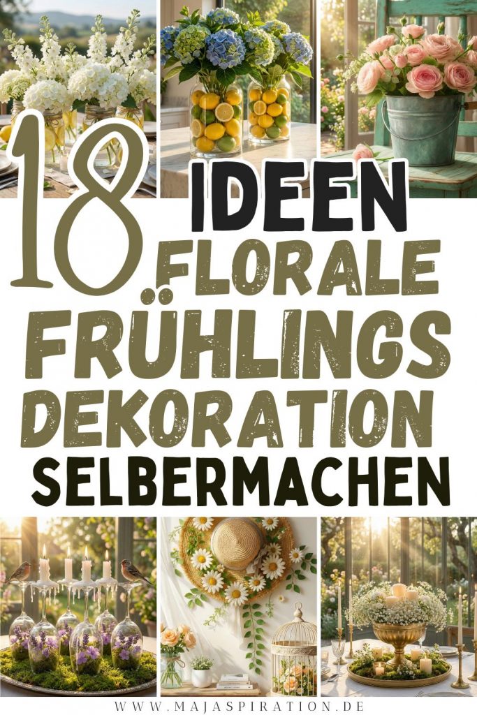 Florale DIY Frühlingsdeko Ideen Pin