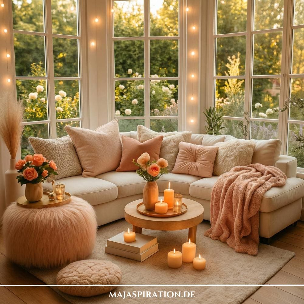 Wohnzimmer Idee in Rosa