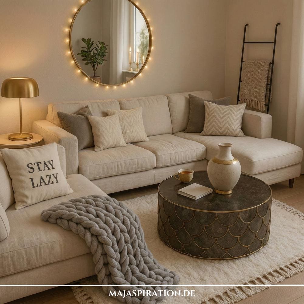 Kuschelige Wohnzimmer Idee für kleine Wohnungen