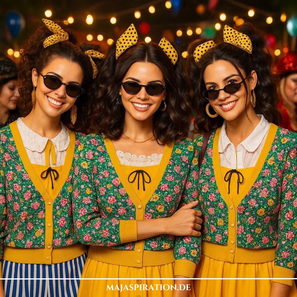 Kostümidee zu dritt als Drillinge