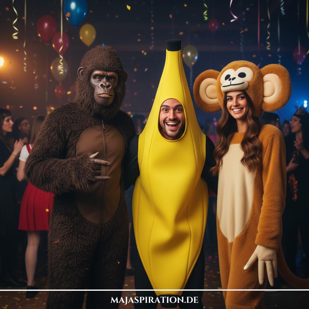 Kostümidee Affen und Banane