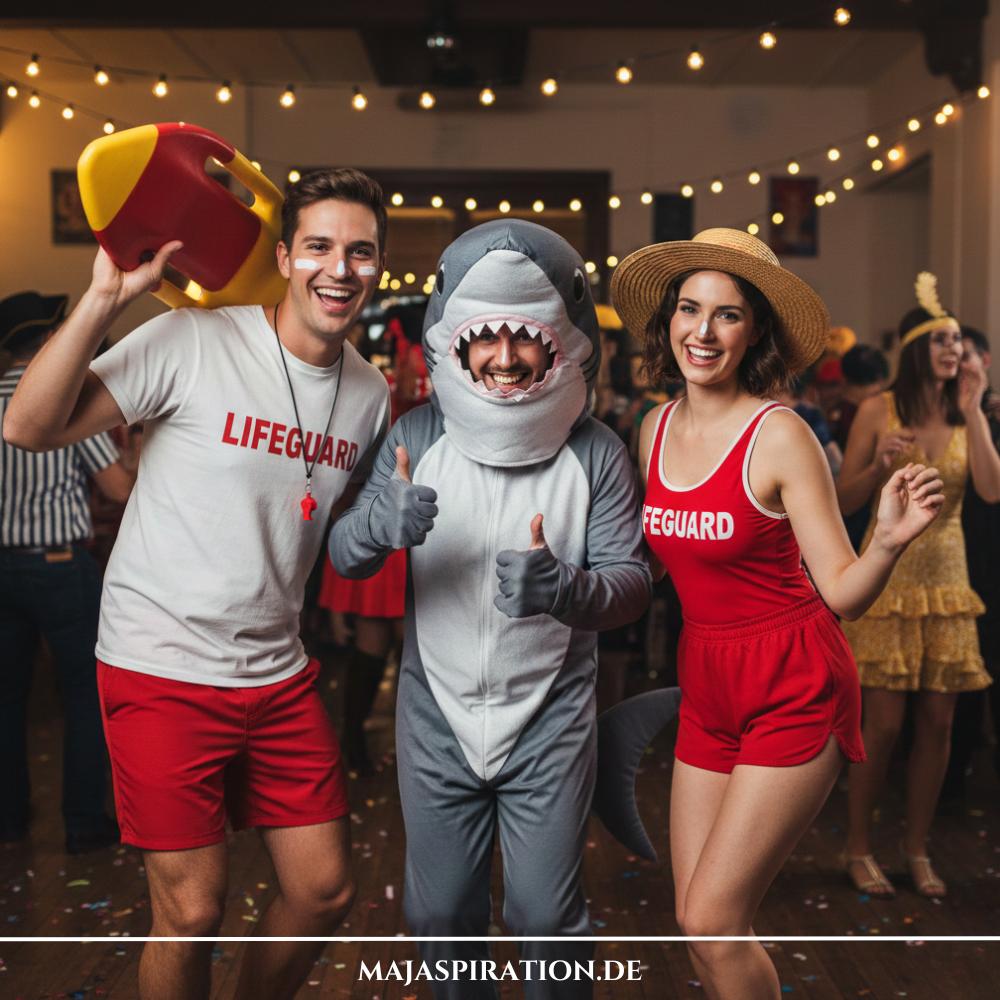 Kostümidee Lifeguards und Hai