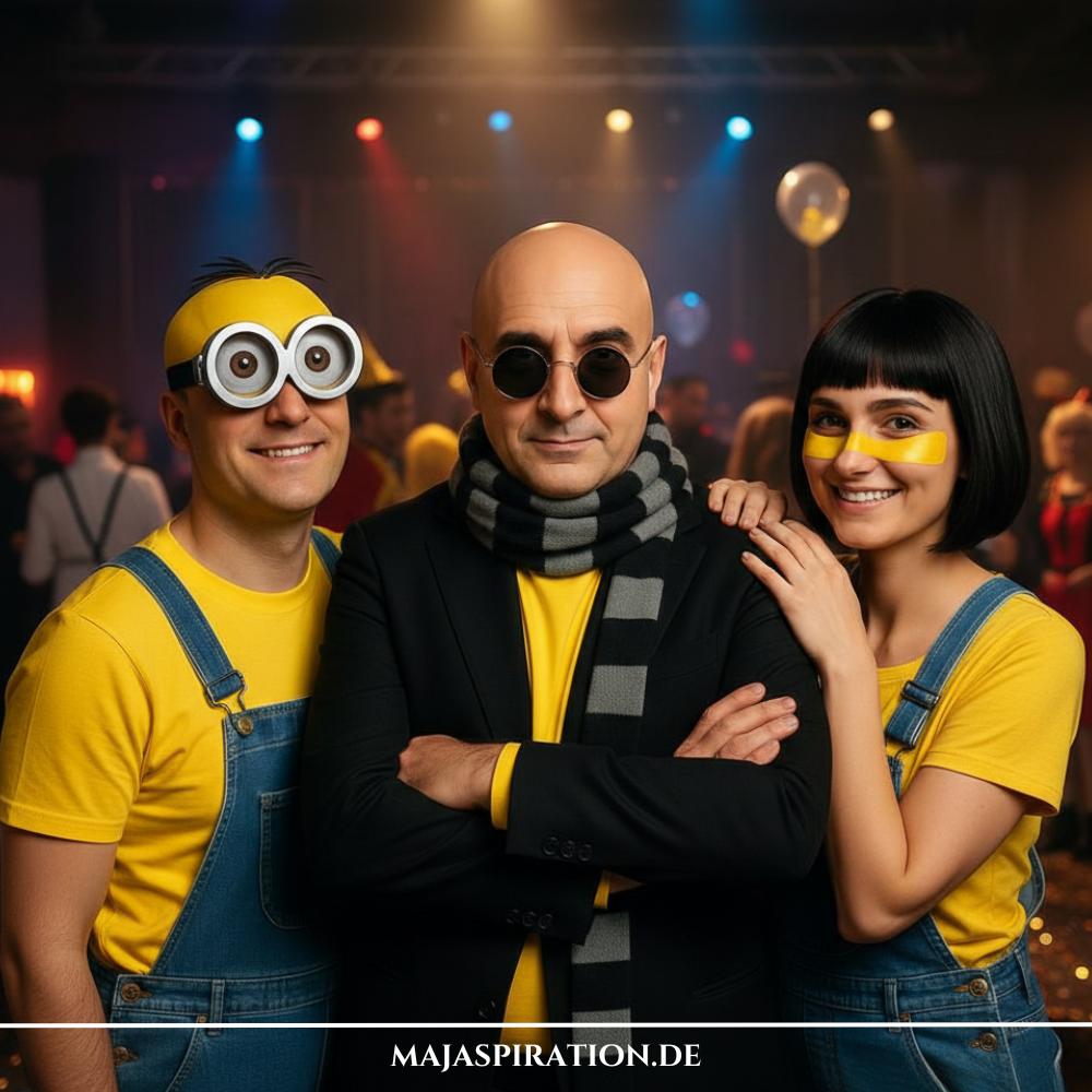 Kostümidee Minions und Gru
