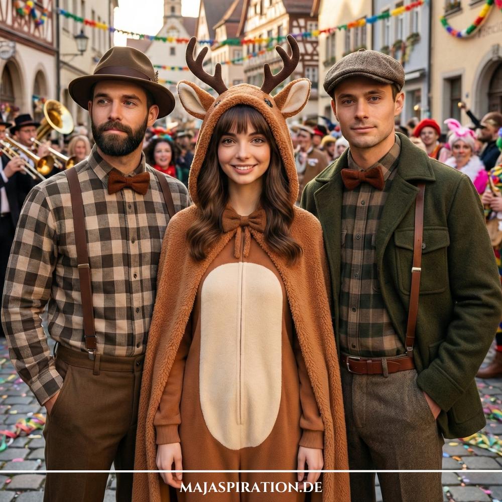 Kostümidee Jäger und Reh