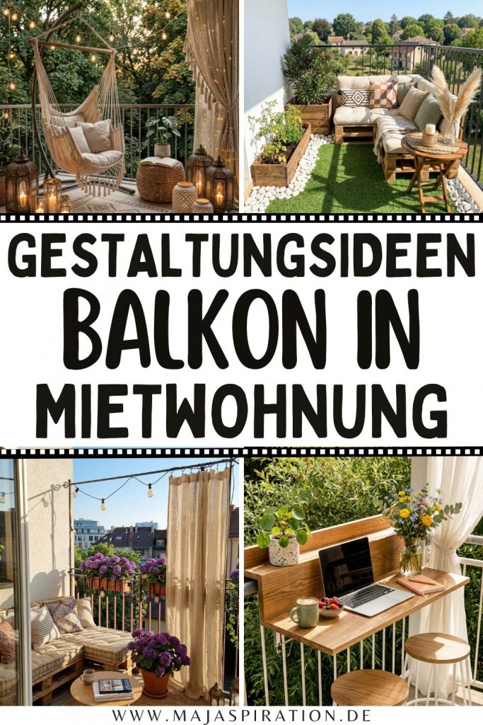15 Gestaltungsideen für Balkon in Mietwohnung