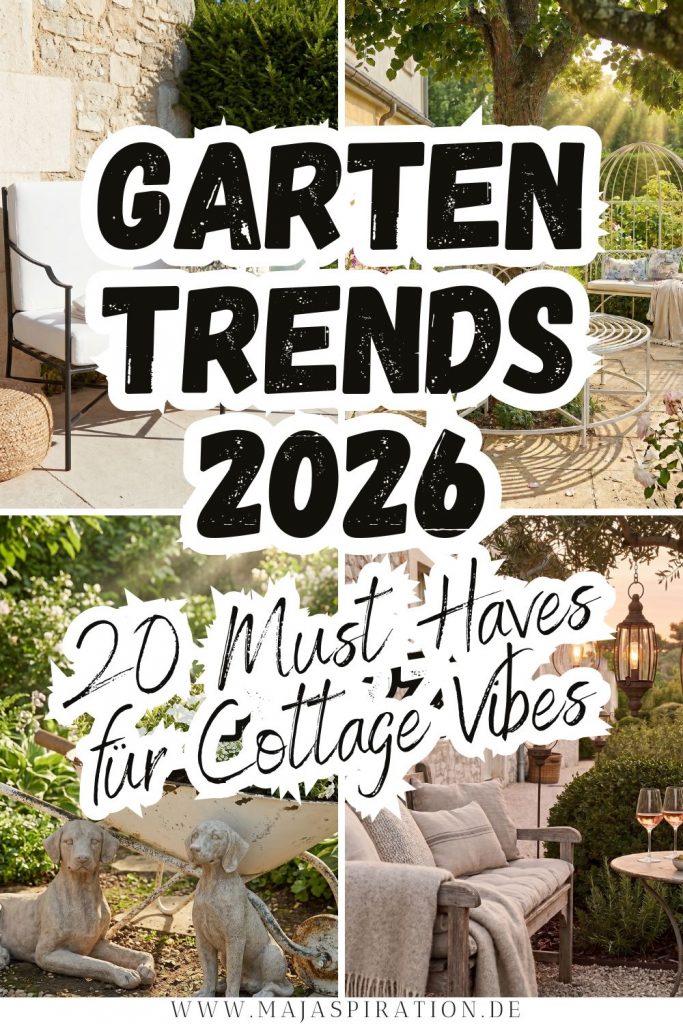 20 Gartentrends 2026 im romantischen Cottage Vibe Pin