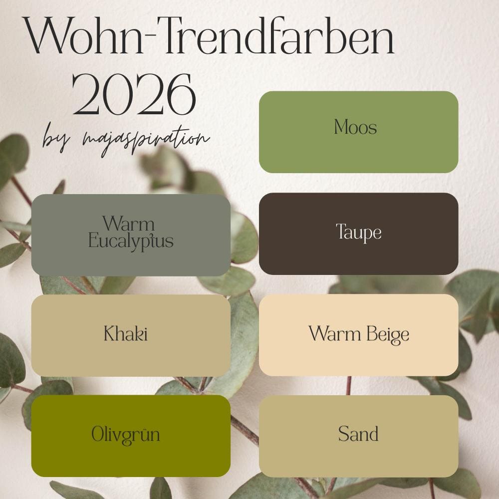 Wohn-Trendfarben 2026 Palette