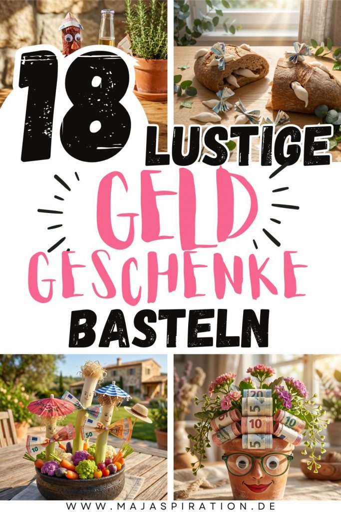18 lustige Geldgeschenke basteln Pin