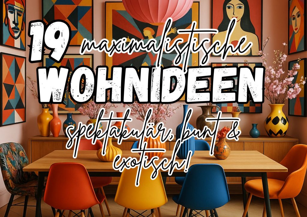19 maximalistische Wohnideen, spektakulär, bunt und exotisch.