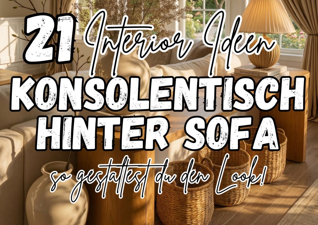 Konsolentisch hinter Sofa dekorieren