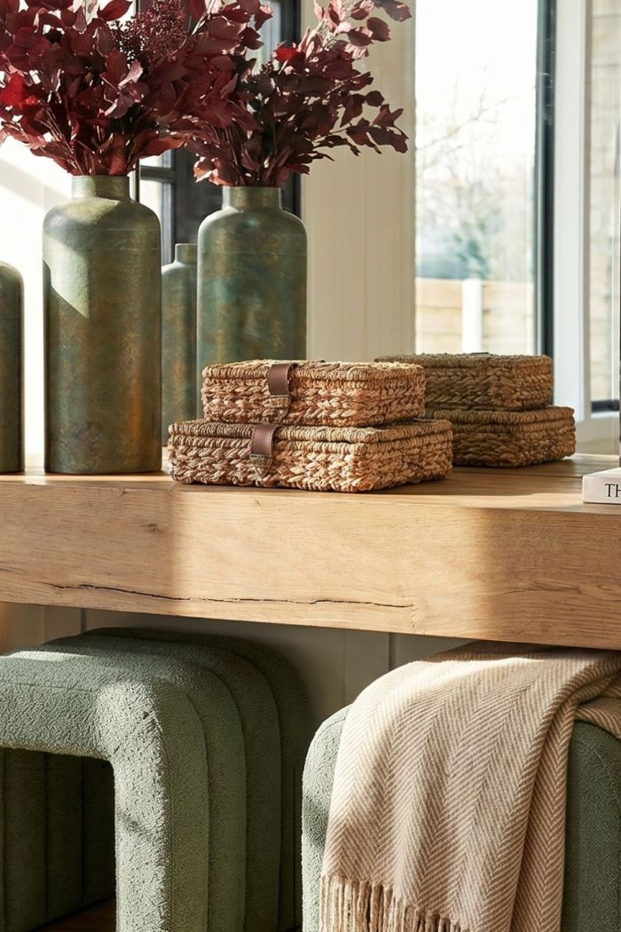 Die Wohn-Trendfarben 2026: 16 Interior Ideen in Olivgrün, Khaki & Warm Eucalyptus