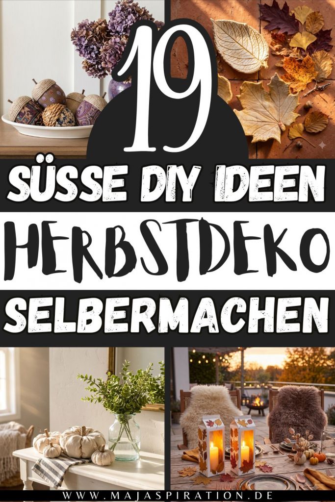 19 DIY Ideen Herbstdeko selber machen Pin