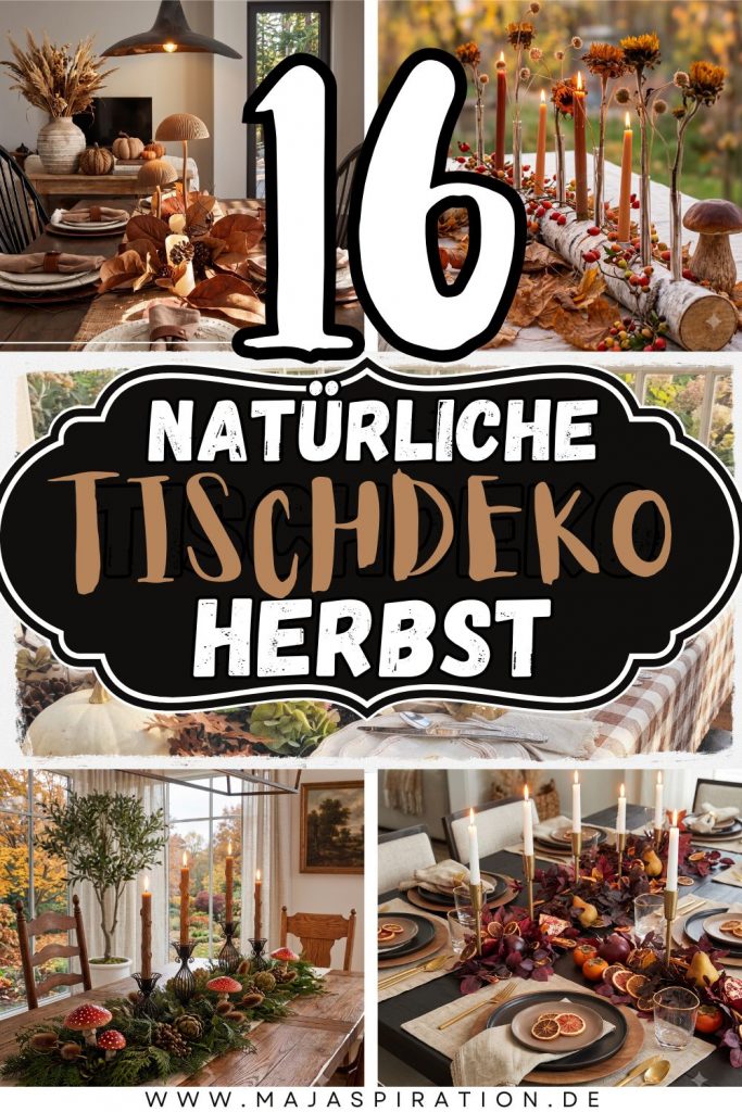 16 Natürliche Herbst Tischdeko Ideen
