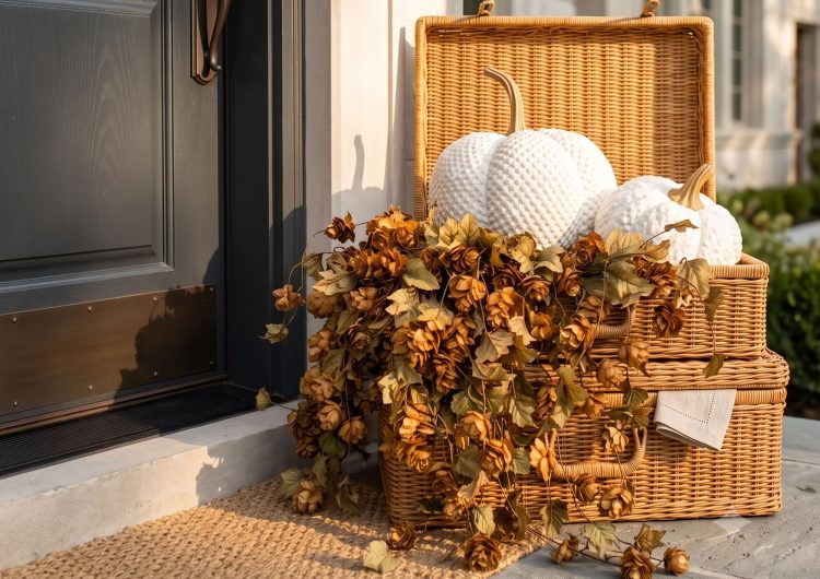 13 Herbstdeko Haustür Ideen