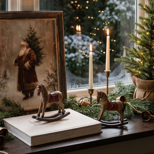 15 Weihnachtsdeko Ideen für Fensterbank und Konsole
